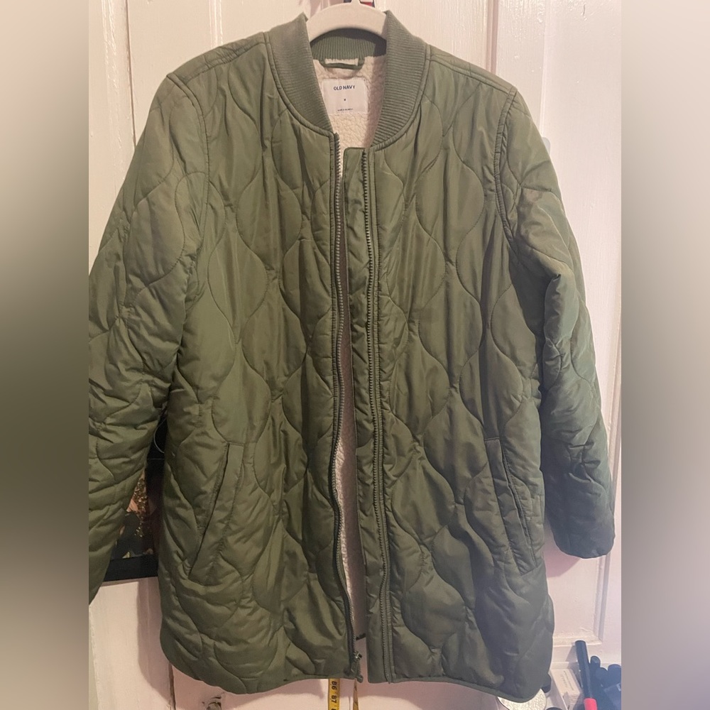Military Green Fur coat